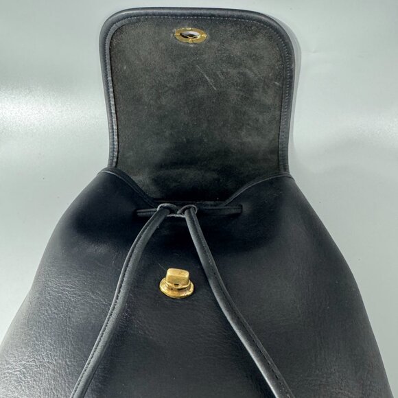 Vintage Coach 9791 Drawstring Leather Daypack Backpack - Picture 9 of 15